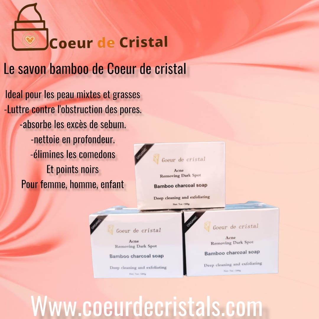 Bamboo charcol soap, savon bamboo